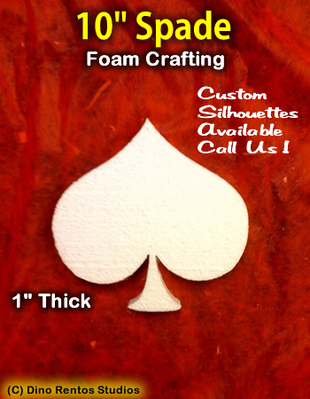 10 Inch Spade Foam Shape Silhouette