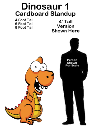 Dinosaur 1 Cartoon Cardboard Cutout Standup Prop