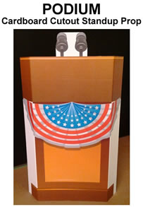 Podium Cardboard Cutout Standup Prop