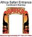 Africa Safari Entrance Cardboard Cutout Standup Prop 
