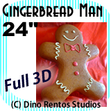 Giant Gingerbread Man Foam Prop - 24 Inches