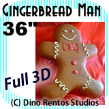 Giant Gingerbread Man Foam Prop - 36 Inches