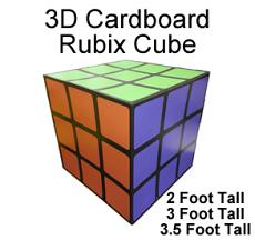 3D Cardboard Giant Rubix Cube