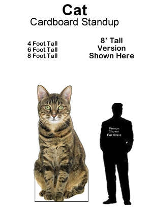 Cat Cardboard Cutout Standup Prop