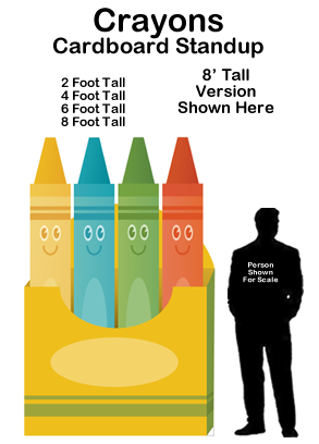 Crayon Box Cardboard Cutout Standup Prop