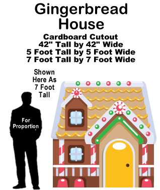  Gingerbread House Cardboard Cutout Standup Prop