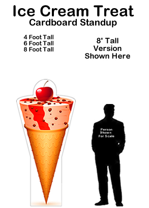 Ice Cream Treat Cardboard Cutout Standup Prop