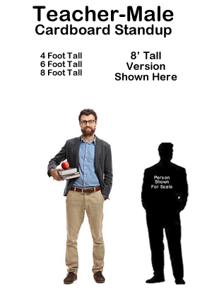 Teacher Male Cardboard Cutout Standup Prop