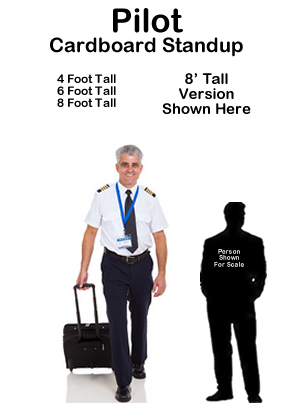 Pilot Cardboard Cutout Standup Prop