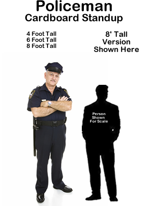 Policeman Cardboard Cutout Standup Prop