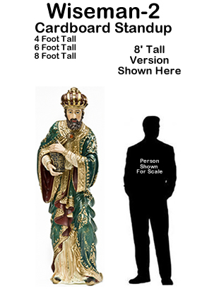 Wiseman 2 - Nativity - Cardboard Cutout Standup Prop