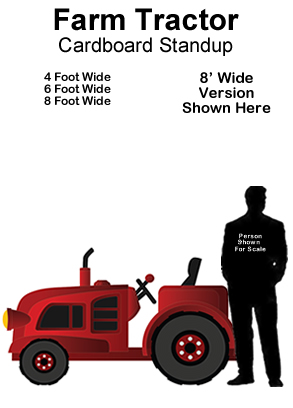 Tractor Cardboard Cutout Standup Prop 