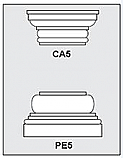 CA5-PE5 - Architectural Foam Shape - Capital & Pedestal