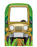 Jungle Jeep Photo Cardboard Stand-In