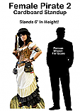  Female Pirate 2 Cardboard Cutout Standup Prop