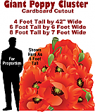 Poppy Cluster Cardboard Cutout Standup Prop