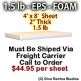 EPS Foam Sheet - 1.5 lb Density - 48x96x2