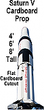 Saturn V Cardboard Cutout Standup Prop