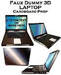 3D Cardboard Fake-Faux-Dummy-Laptop Prop