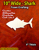 10 Inch Shark Foam Shape Silhouette