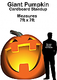 Giant Pumpkin Cardboard Cutout Standup Prop